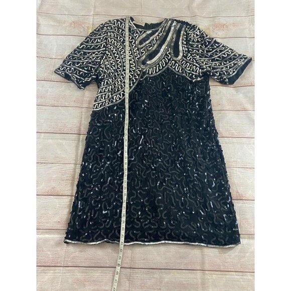 Vintage Laurence Kazer Women's Full Sequin 80's Dress - XL - Picture 3 of 11